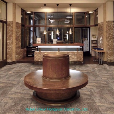 100% PP Commercial Office Usage Floor Carpet Tiles Modern Design Fireproof Commercial Colourful Flooring Rugs Carpet Tile